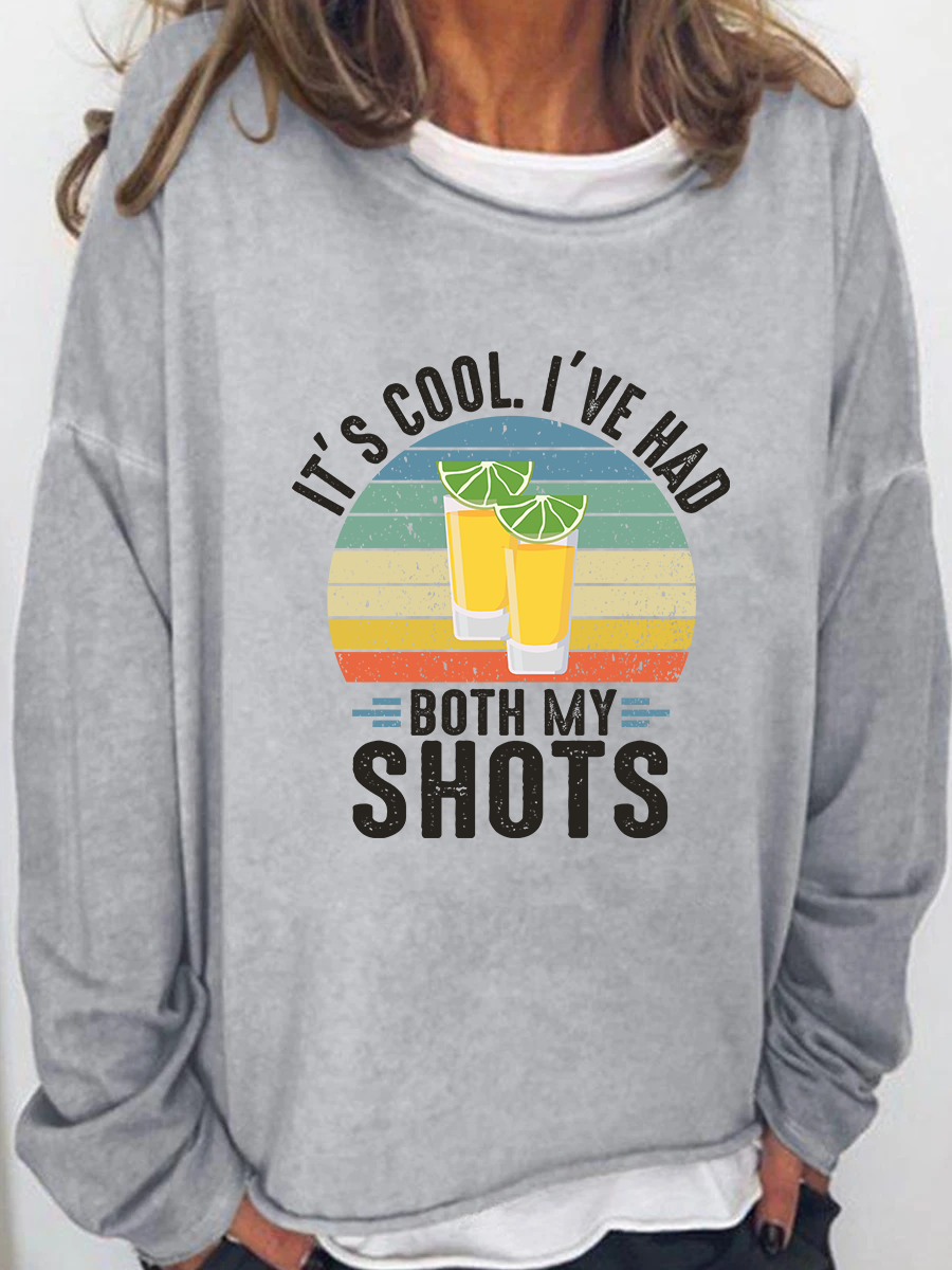 Women’S It‘S Cool I’Ve Had Both My Shots Long Sleeve Top