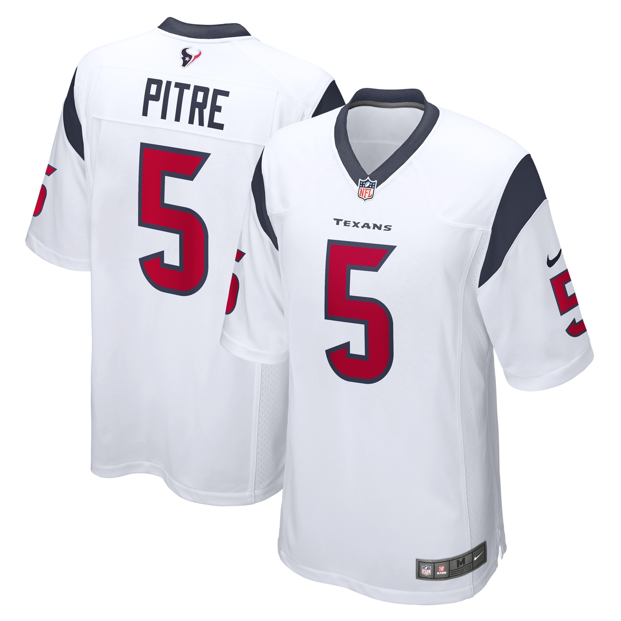 Men’s Houston Texans Jalen Pitre White Game Player Jersey