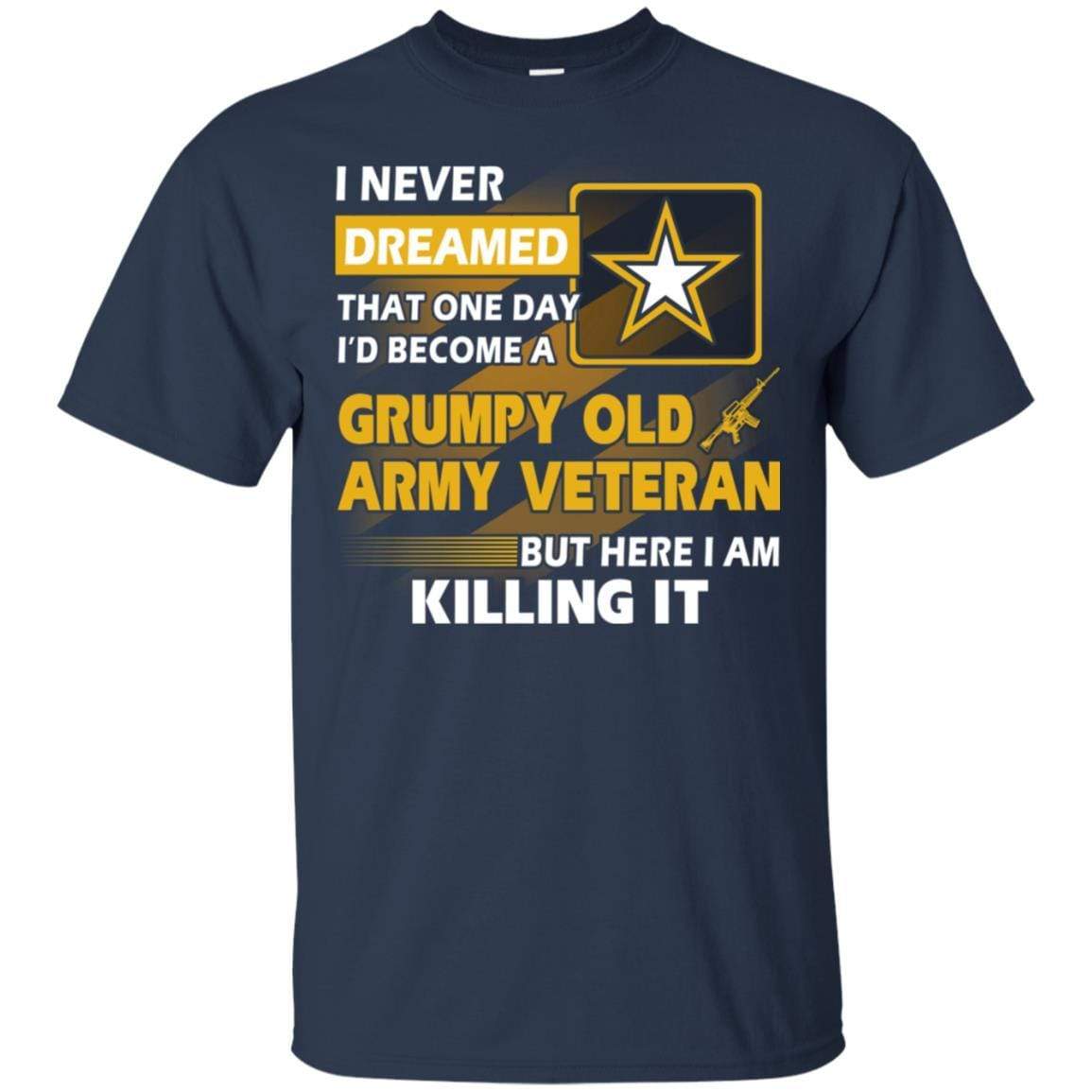 US Army T-Shirt ”Grumpy Old Veteran” On Front – FashionStation Store