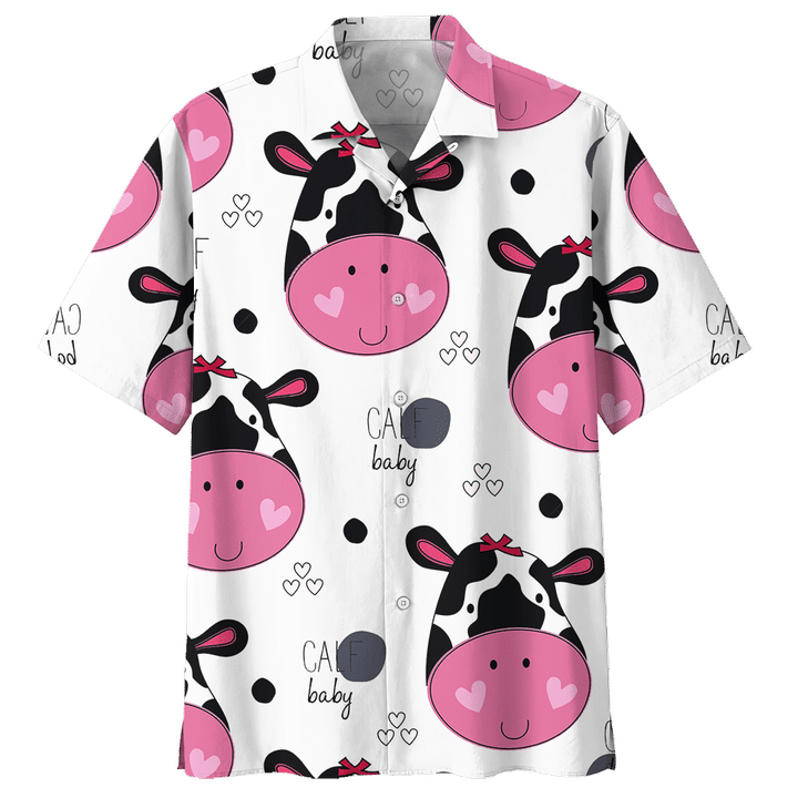 Women Cow Hawaii Shirt Pink, Women Farmer Shirt Cow Hawaiian Shirt 5