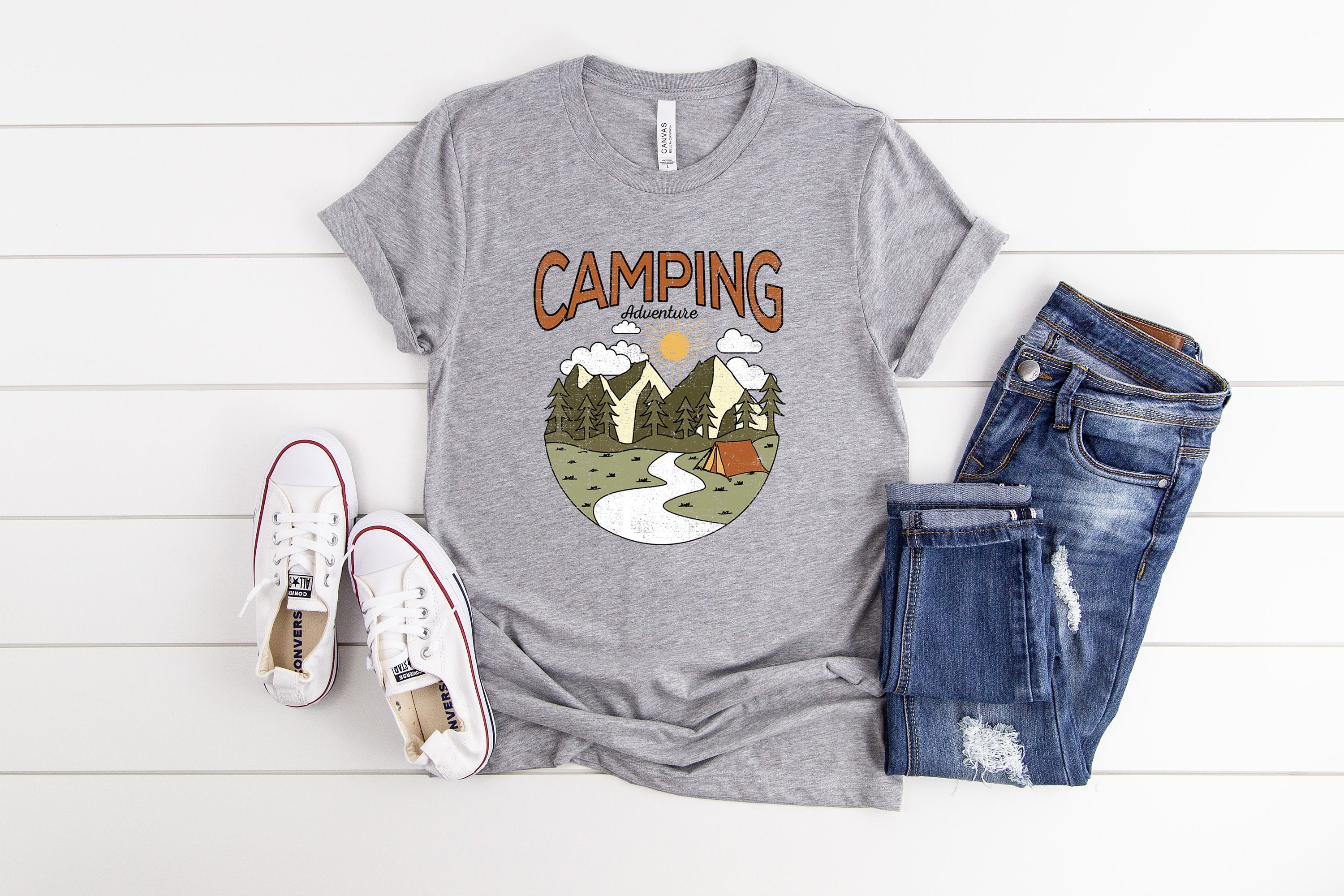 Camp Lover Shirt, Camping Shirt, Camping Heart Shirt, Cute Hiking Shirt, Adventure Shirt, Camper Shirt For Men, Women, Best Camper Gift