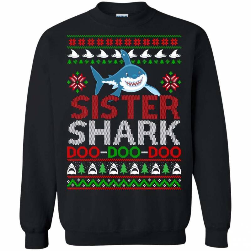 Sister shark Doo Doo Doo Christmas sweater