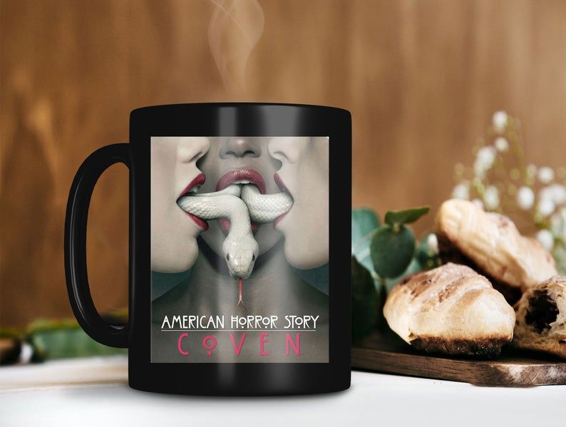 Black Mug American Horror Story Coven Mug Double Feature Mug Apocalypse Mug Retro Vintage Mug Premium Sublime Ceramic Coffee Mug H99