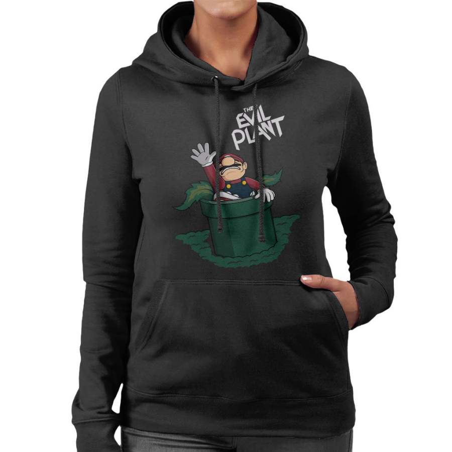 The Evil Plant Super Mario Ash Vs Evil Dead Women’s Hooded Sweatshirt