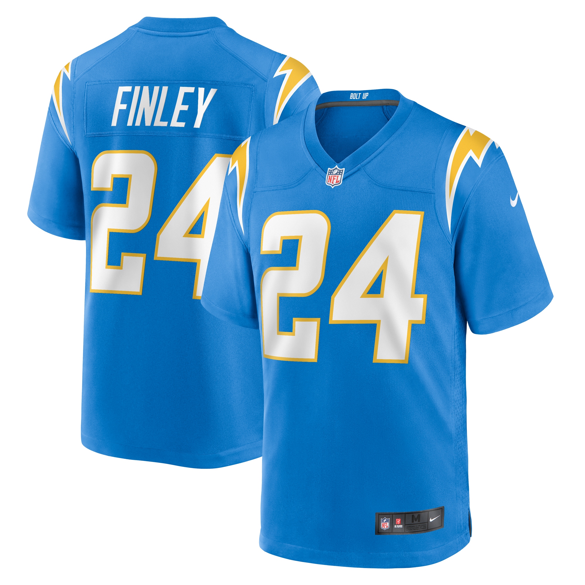 Men’s Los Angeles Chargers AJ Finley  Powder Blue Team Game Jersey