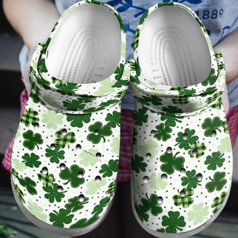 St Patricks Day Irish Shamrocks Pattern Crocband Shoes