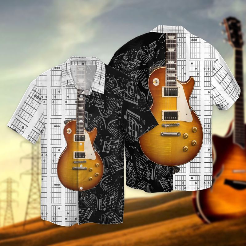 Music Note Guitar For Guitarist Full Print Hawaii Shirt Ha68642