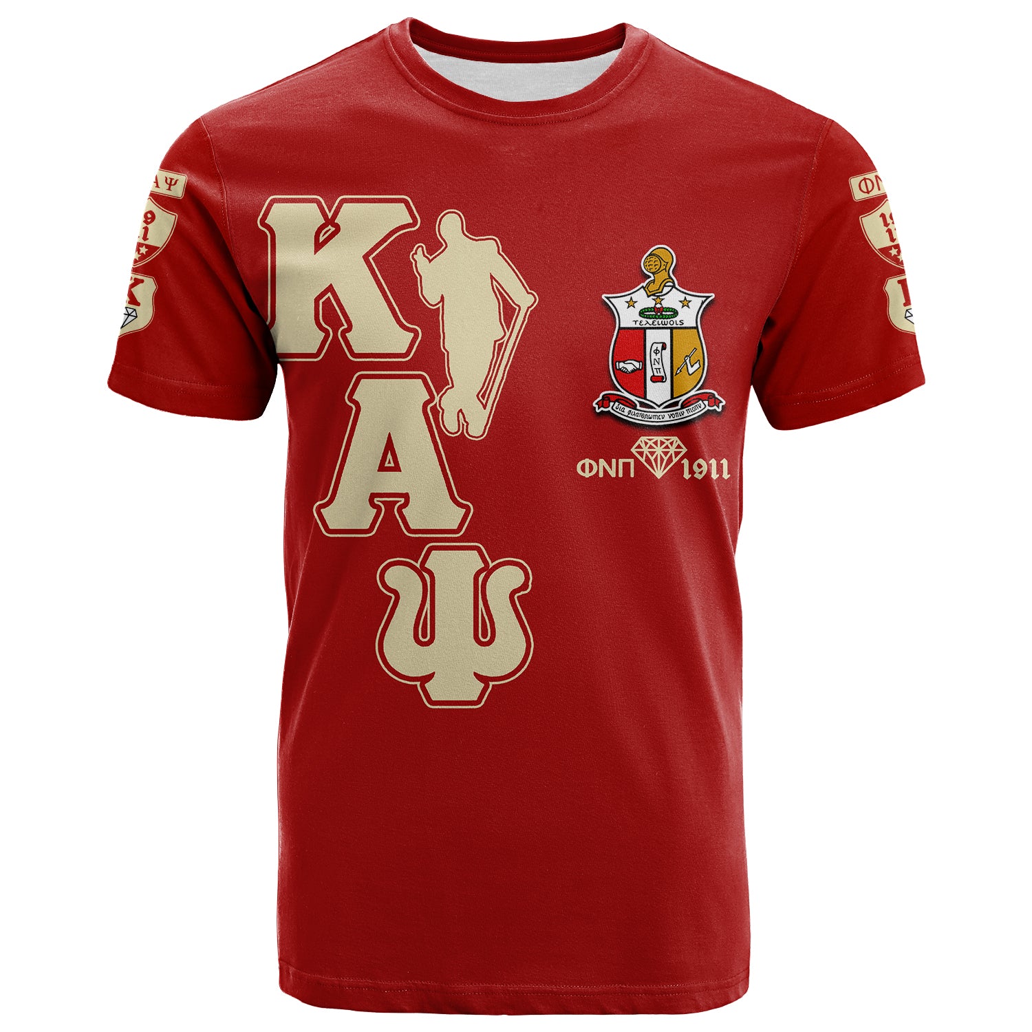 Kappa Alpha Psi Sherpa T Shirt Nupe Red Style Lt6