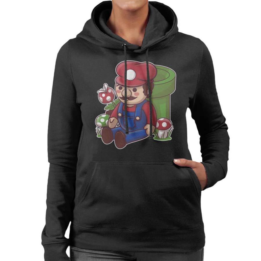 Teddy Plumber Super Mario Women’s Hooded Sweatshirt