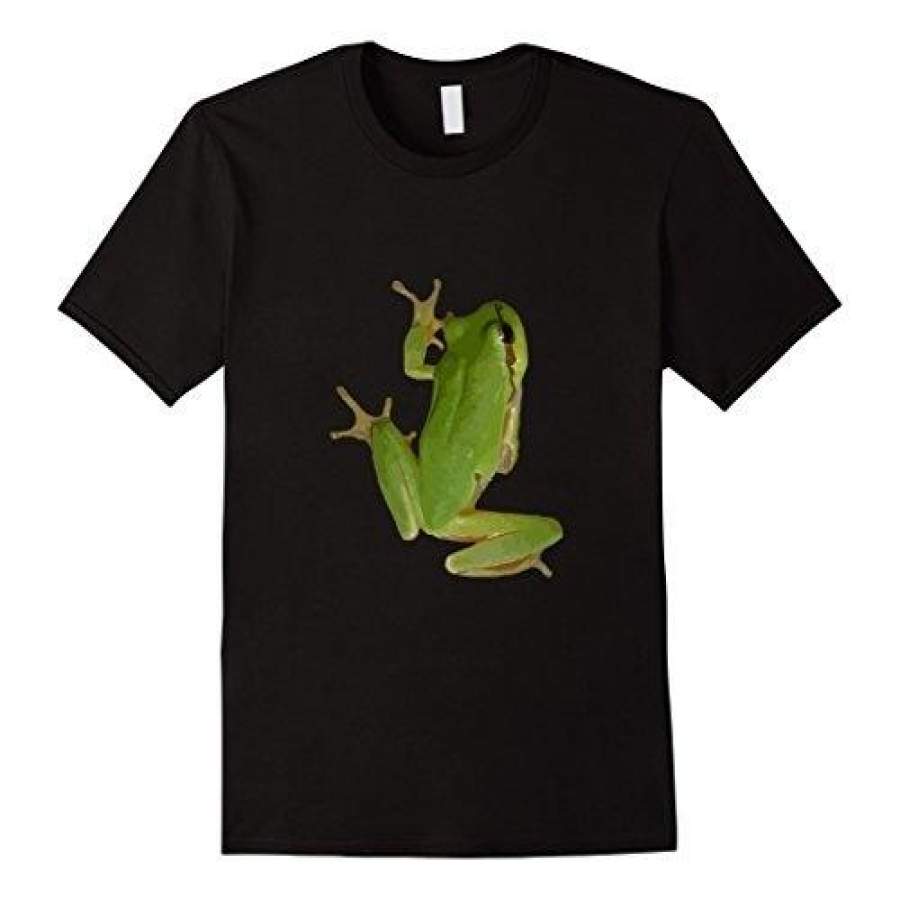 Cute Climbing Fashion Short Sleeved T-Shirt Green Tree Frog Mens Tee Shirt