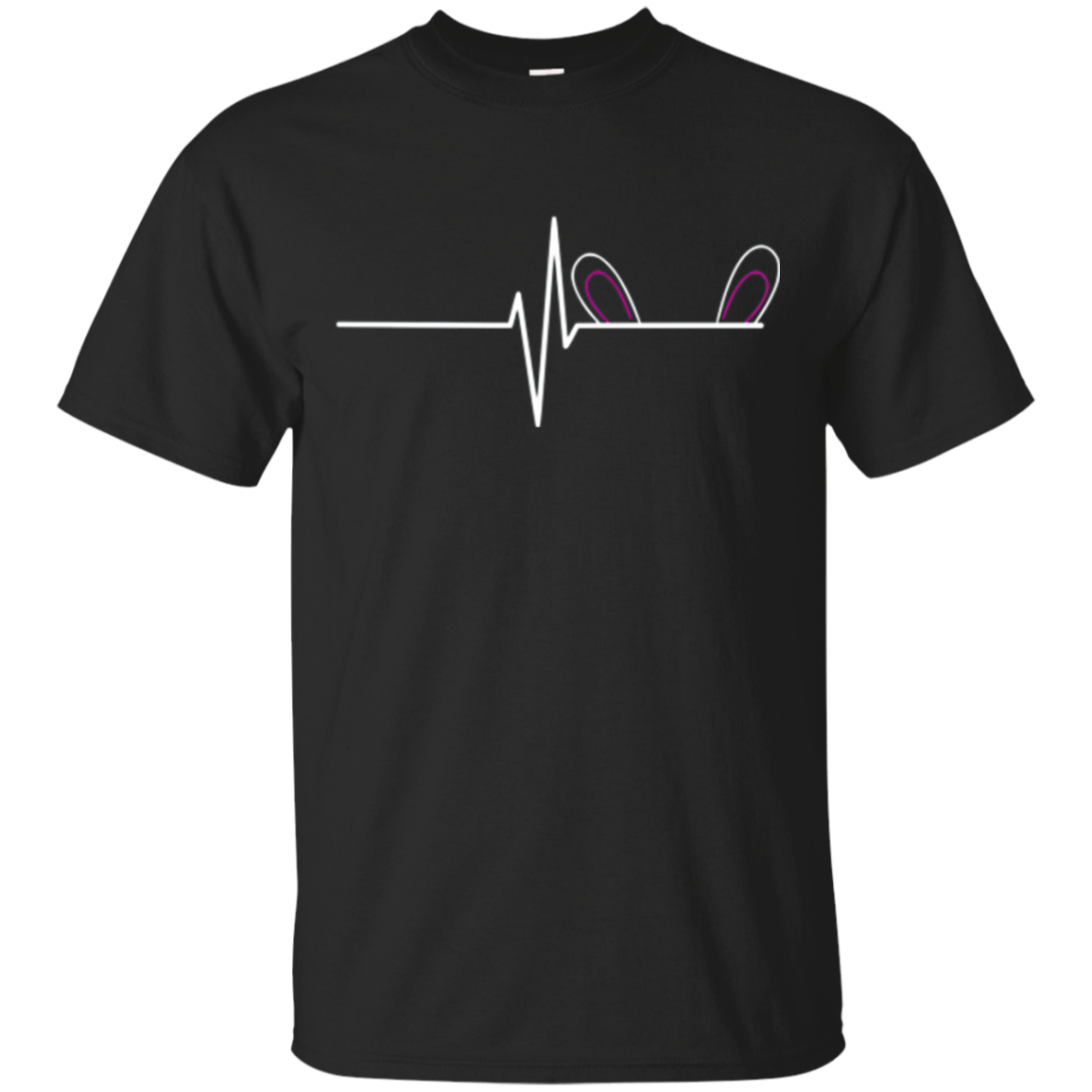 Cute Heartbeat Bunny Ears Nurses Doctor Easter T-Shirt