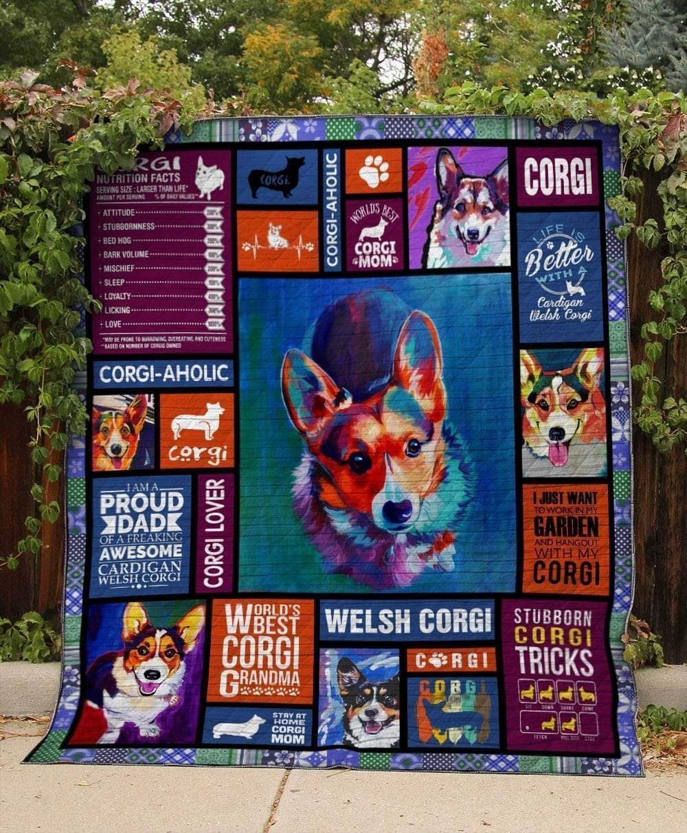 Corgi Aholic LTK339 3D Customized Quilt