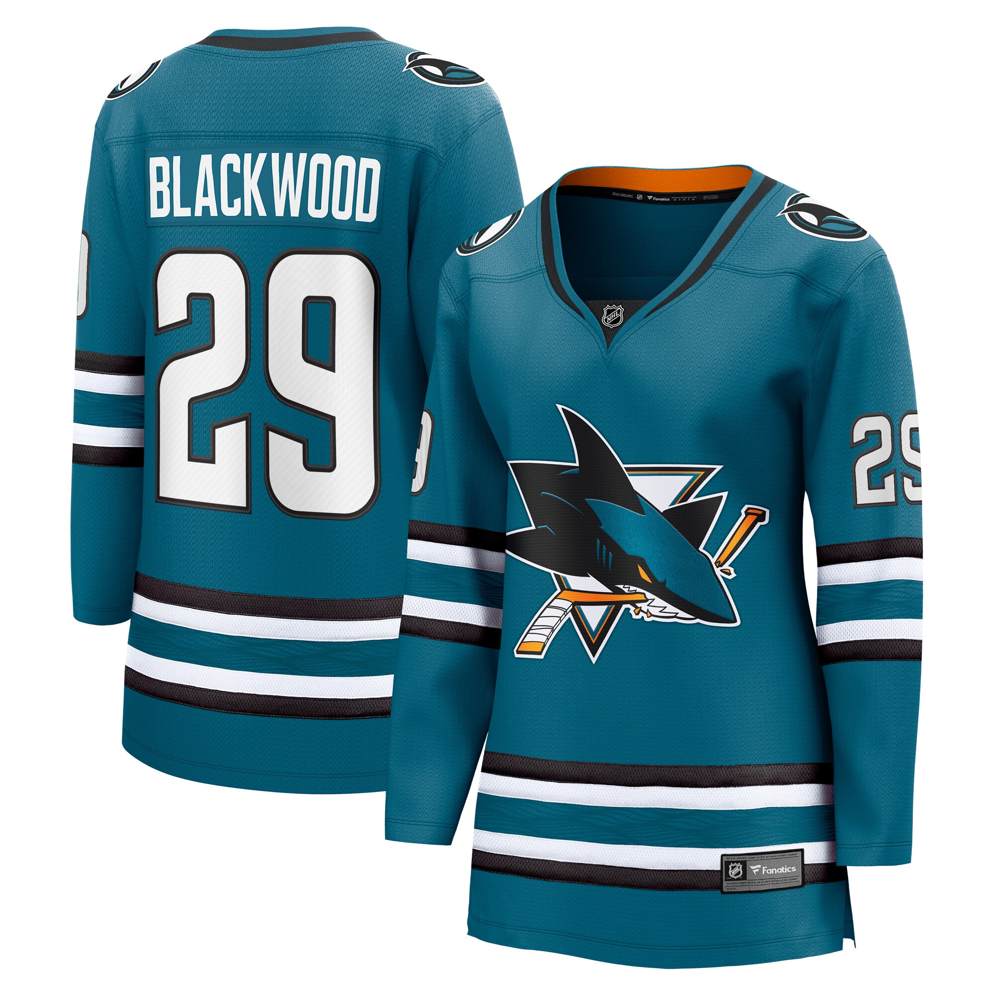 Women's San Jose Sharks Mackenzie Blackwood Teal Home Breakaway Player Jersey