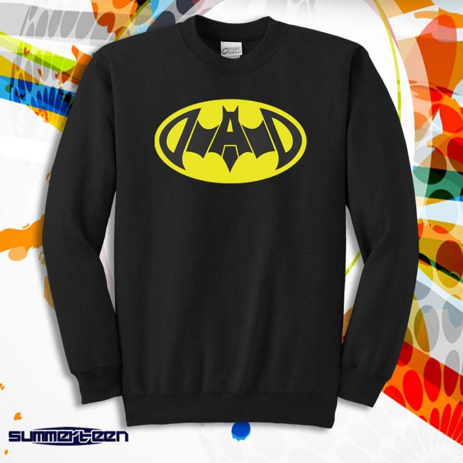 Batdad Logo Batman Superhero Men’S Sweatshirt