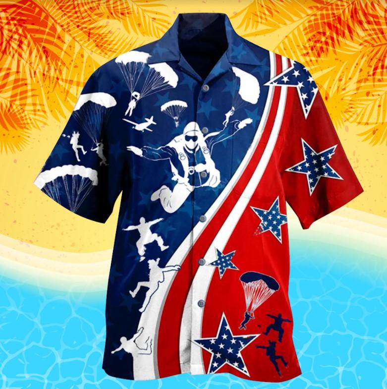 American Parachute Jump Hawaiian Shirt | For Men & Women | Adult | Hw8583