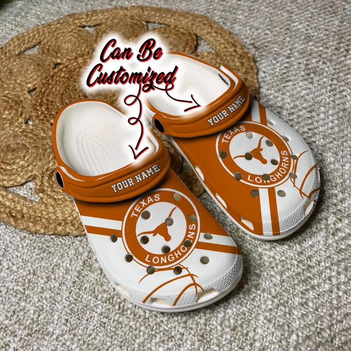 Custom Crocss – Texas Longhorns University Sports Basketball Clog Shoes