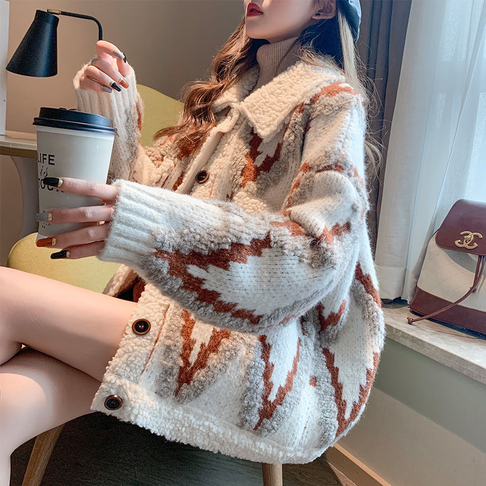 Spring Autumn Cardigan for Women Sweaters Jackets Knit Coats Korean Fashion Retro Harajuku Loose New alx