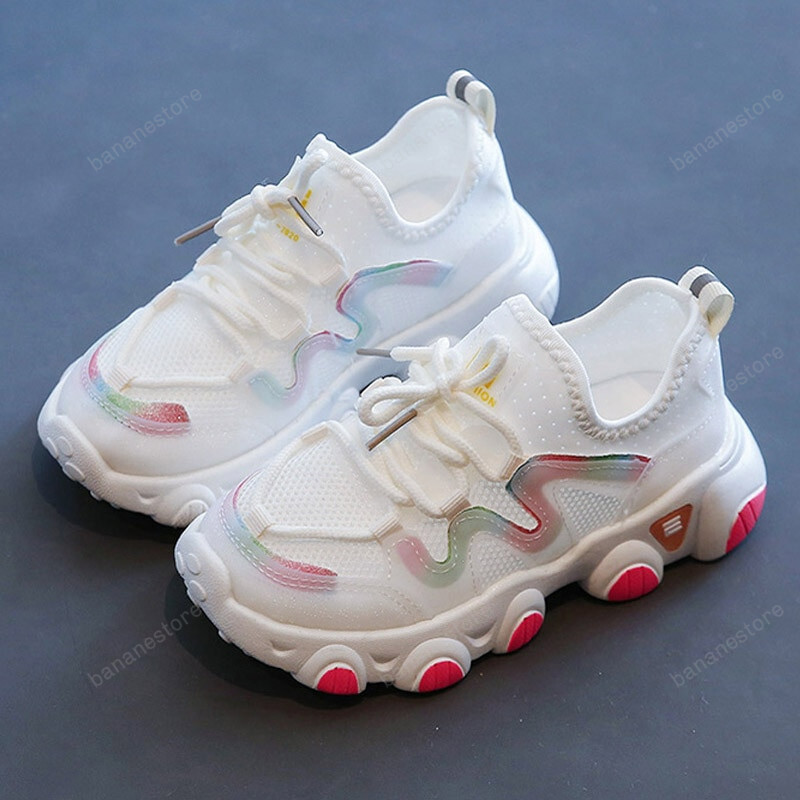 Kids Casual Shoes New Arrivel Toddlers Sneakers For Baby Girls Breathable Flats Fashion Lovely 1-5 Years Baby Shoes