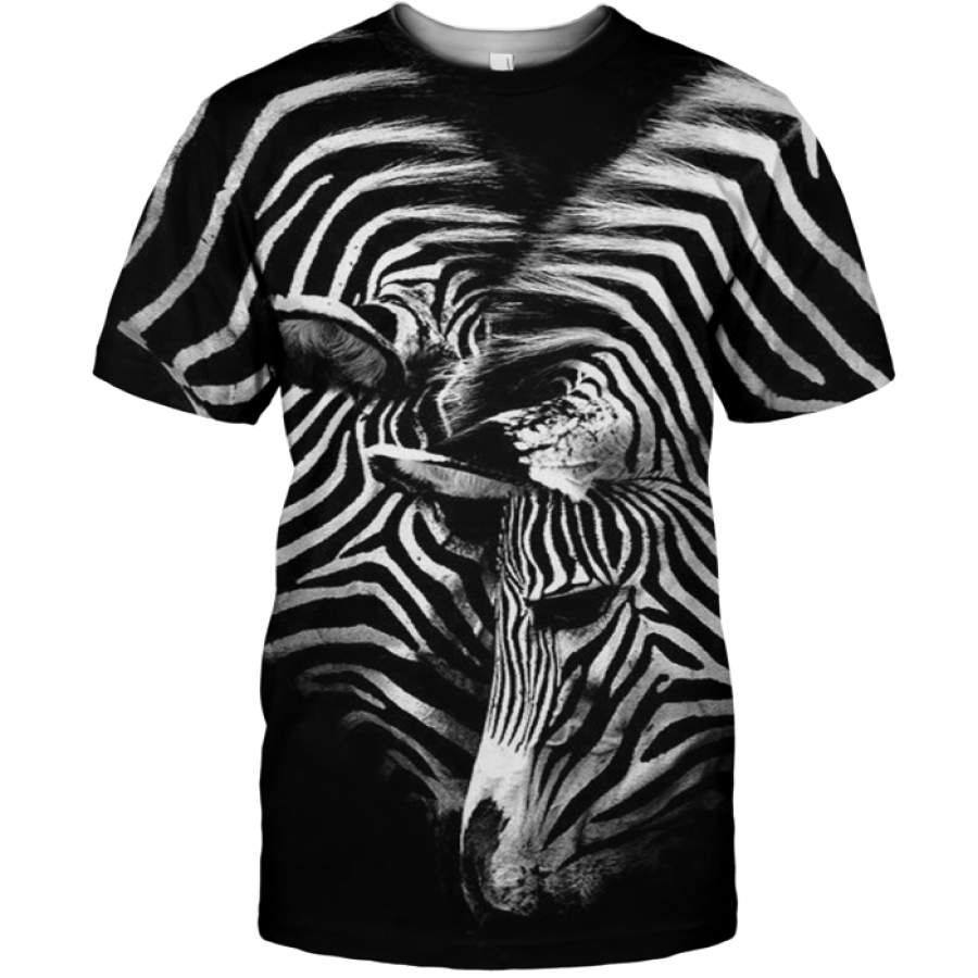 3D All Over Print Zebra Shirt