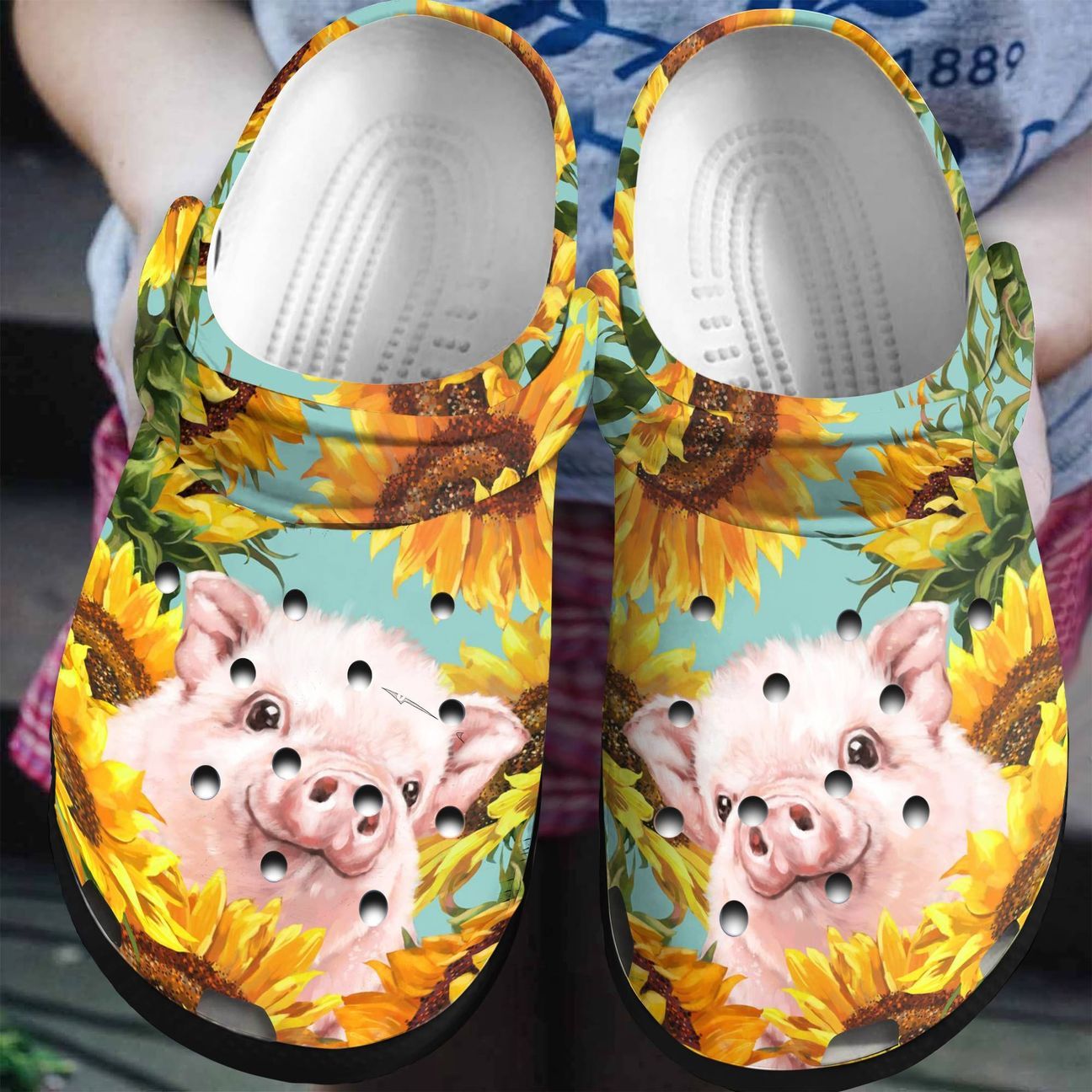 Pig Personalized Clog, Custom Name, Text, Color, Number Fashion Style For Women, Men, Kid, Print 3D Happy Pig