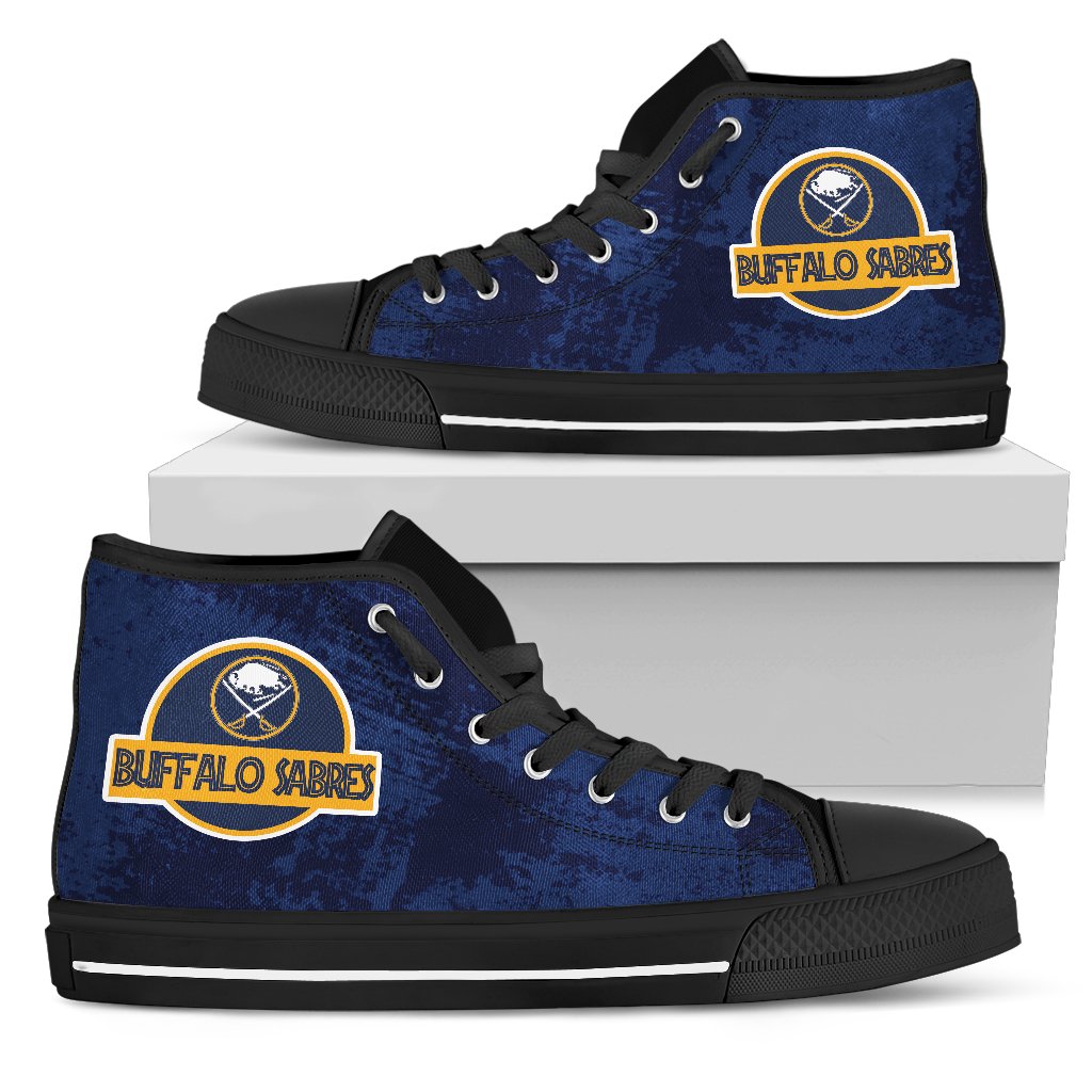 Cute Jurassic Park Buffalo Sabres High Top Shoes