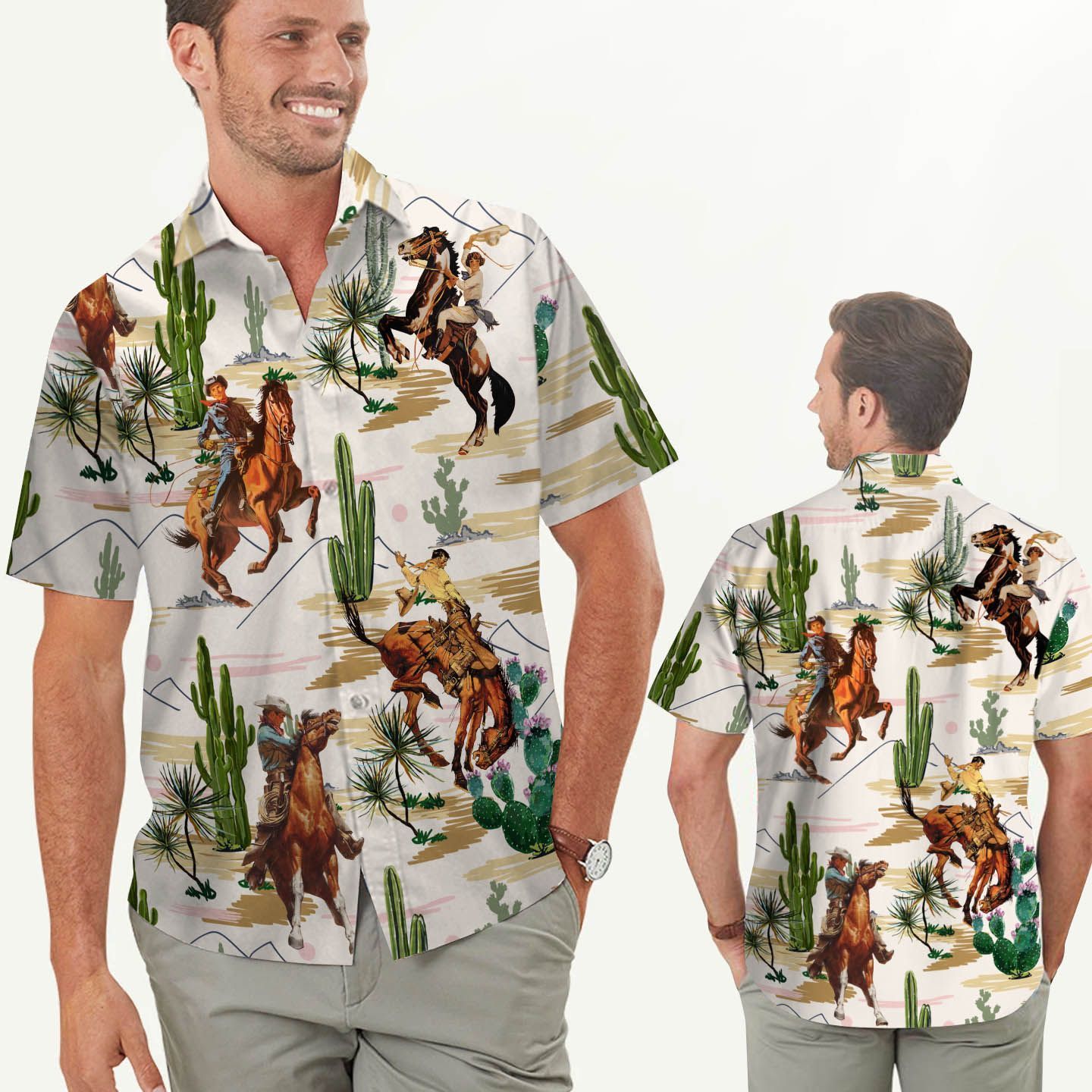 Cowboys Cactus Hawaii Shirt For Men Ha94456