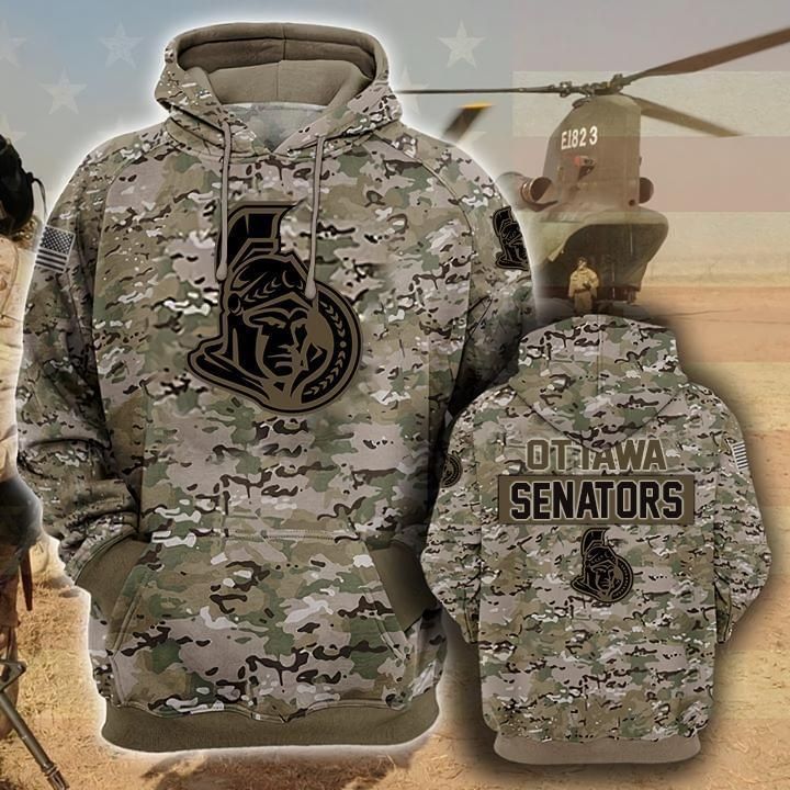 Ottawa Senators Camouflage Veteran 3D All Over print Hoodie, T-shirt, Sweater, Jacket 23878