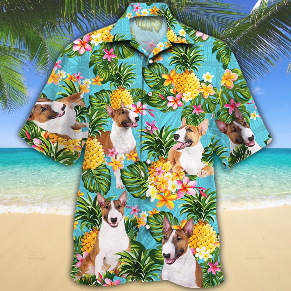 Miniature Bull Terrier Dog Lovers Pineapple Hawaii Shirt Ha14607