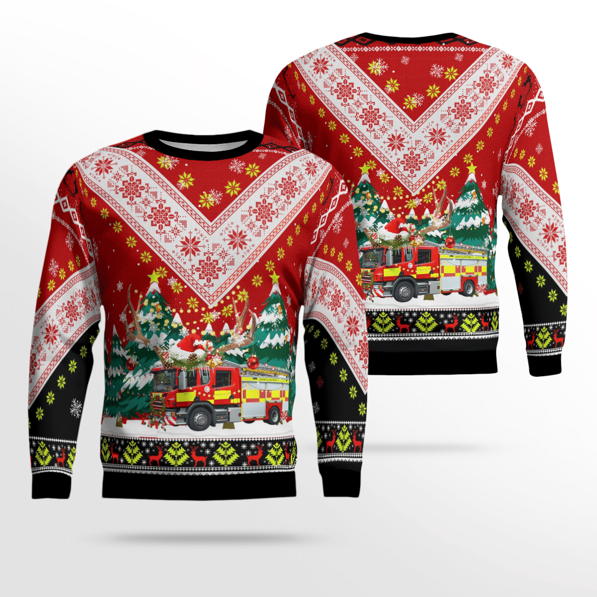 Wiltshire Fire And Rescue Service Ugly Christmas Sweater, All Over Print Sweatshirt