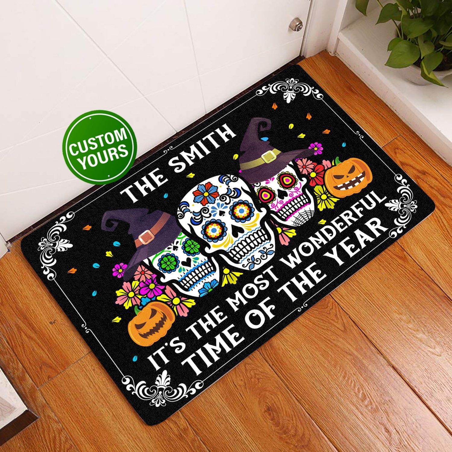 Its The Most Wonderful Time Of The Year Personalized All Over Printing Doormat Pre2164