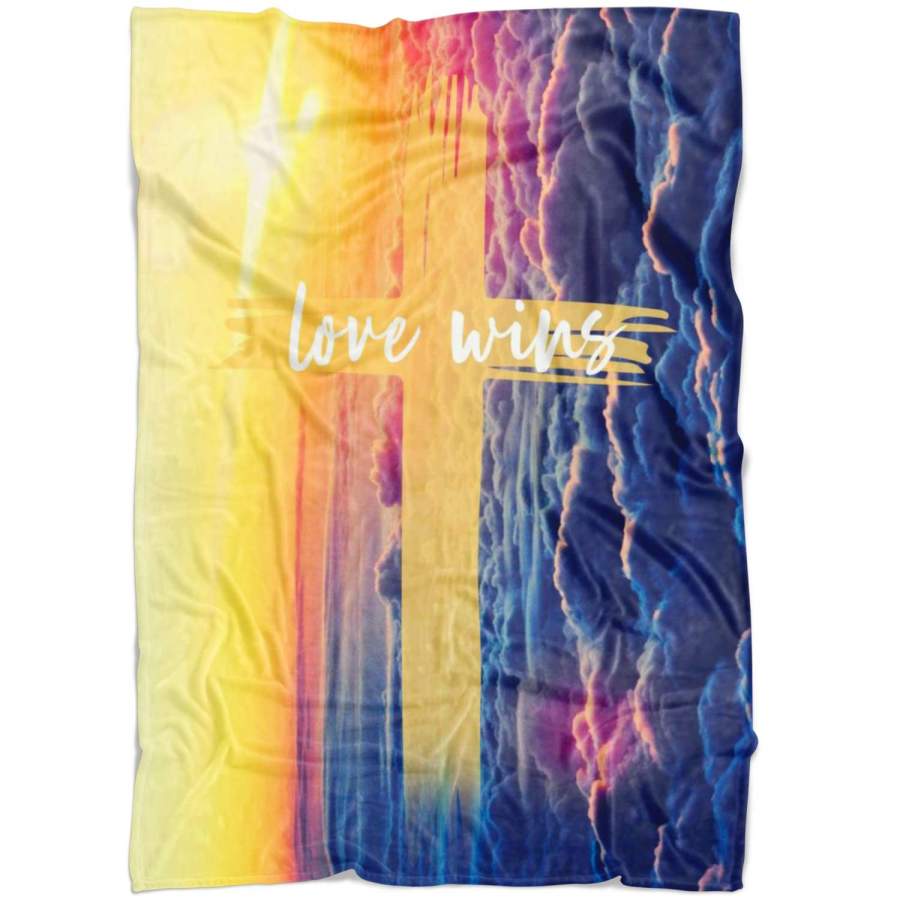 Love wins fleece blanket