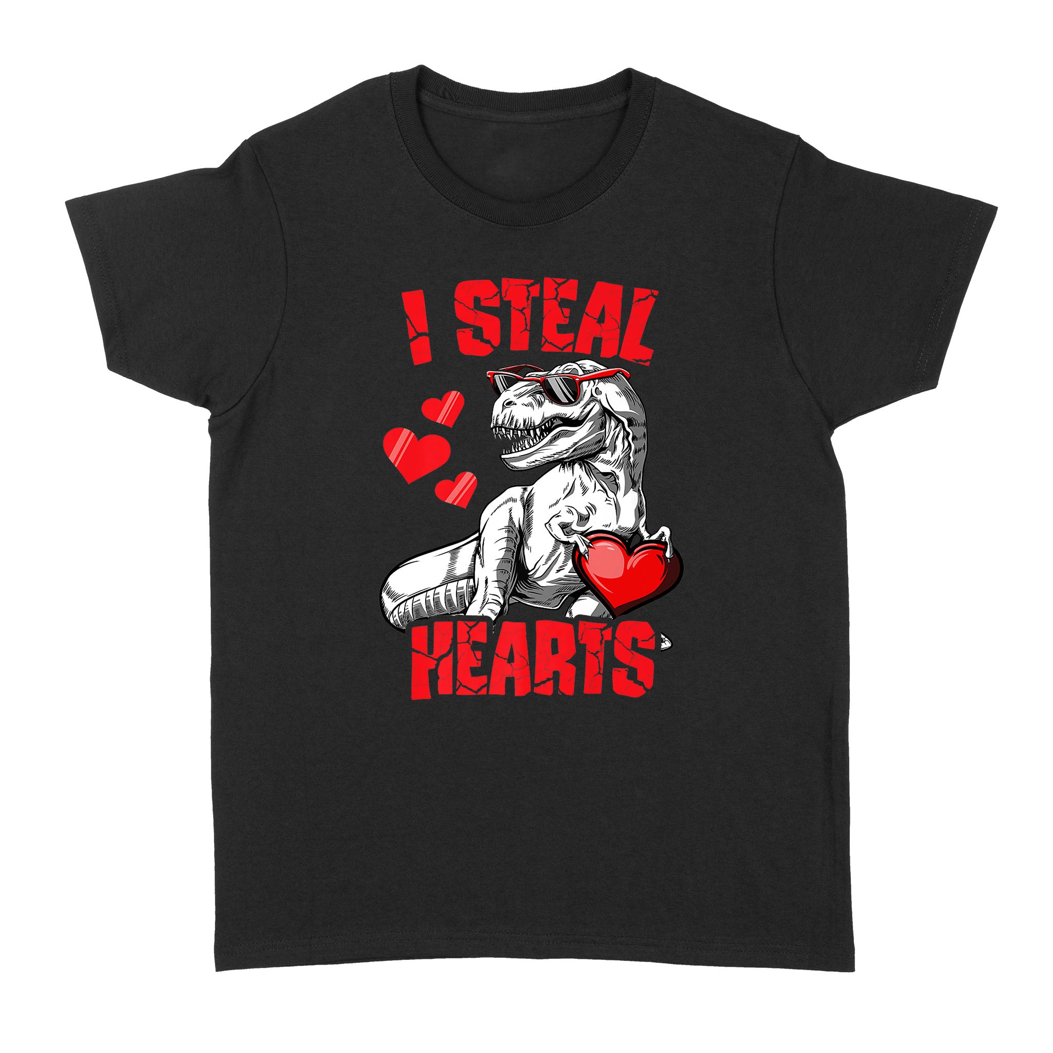 Valentine’s Day Dinosaur TRex Lover I Steal Hearts Premium – Standard Women’s T-shirt