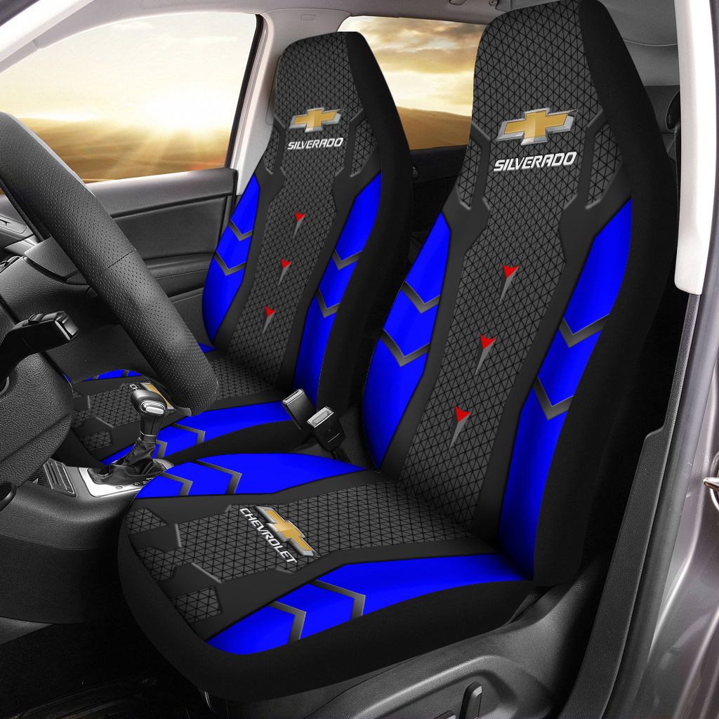 Chevrolet Silverado Lph-Hl Car Seat Cover (Set Of 2) Ver 4 (Blue)