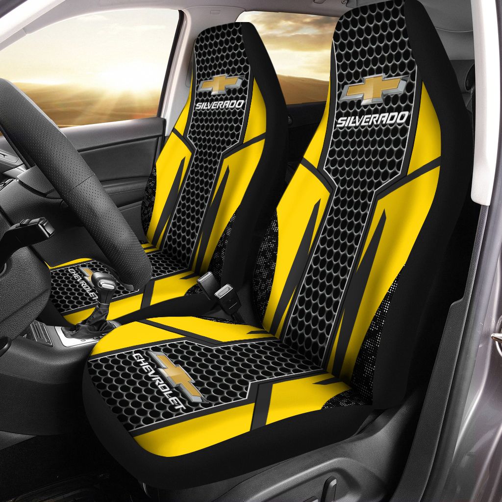 Chevrolet Silverado Lph-Hl Car Seat Cover (Set Of 2) Ver 3 (Yellow)