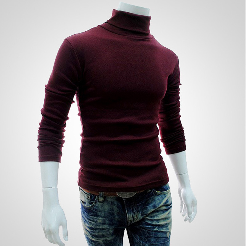 Spring Thin Men Turtleneck Sweaters Black Pullovers Clothing For Men Cotton Harajuku Knitted Sweater Male Solid Pull Hombre Tops alx