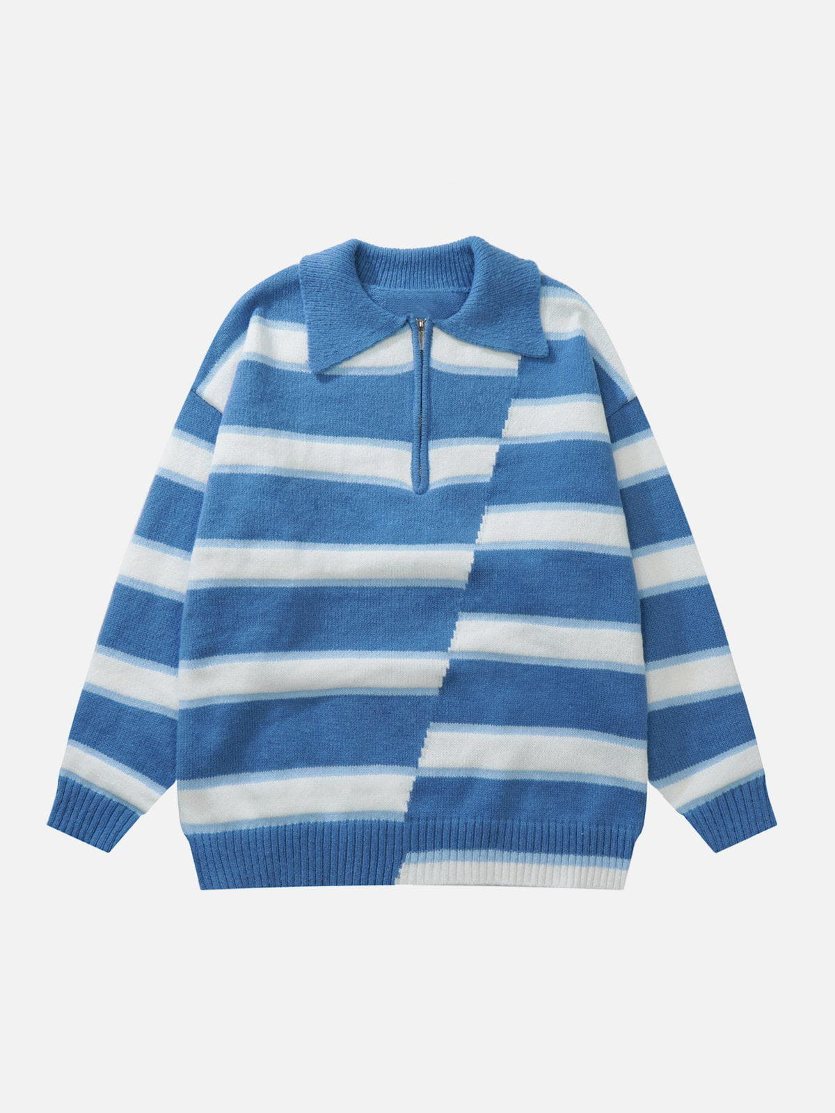 Talishko™ – Irregular Stripes Polo Sweater