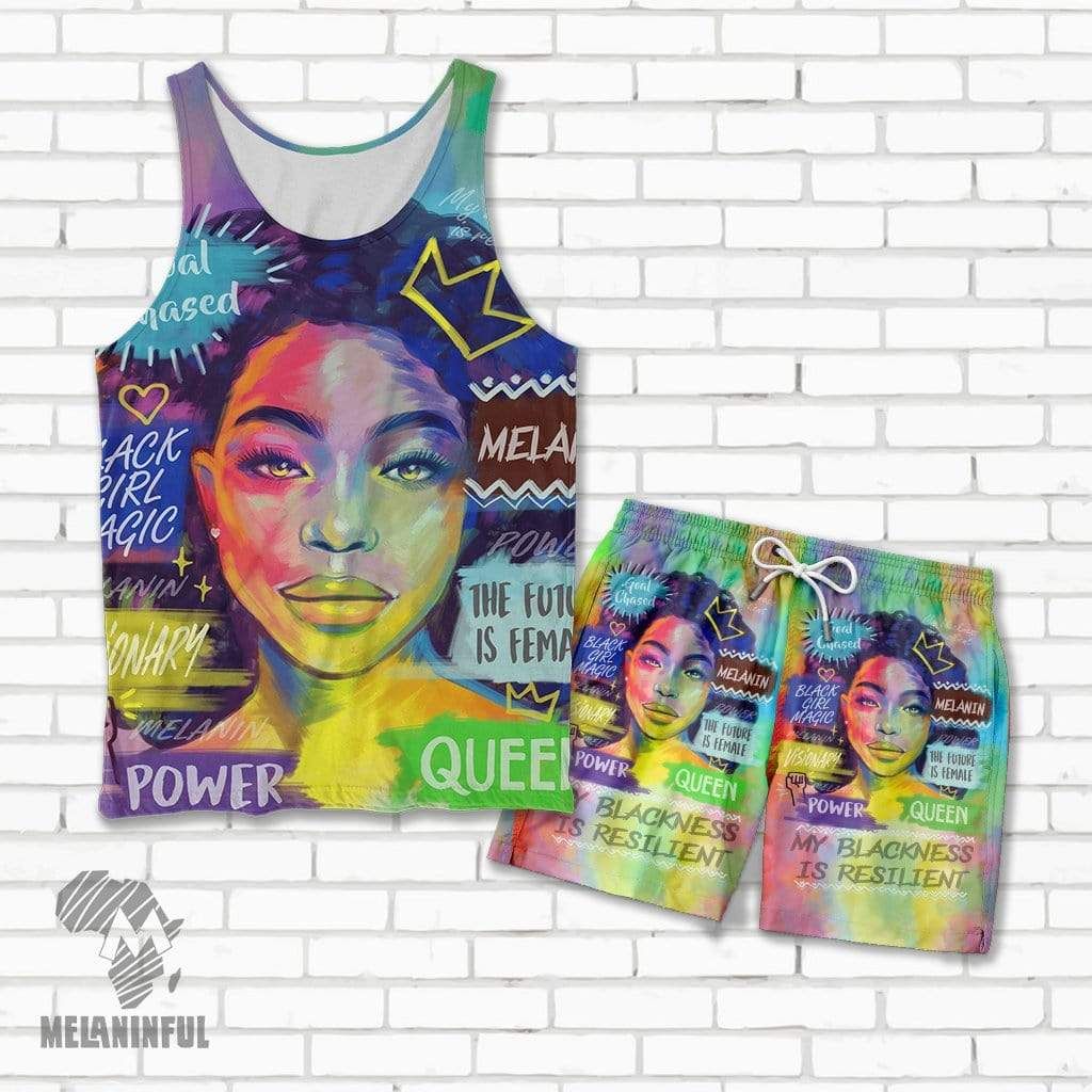 Queen Art Tank Top And Short Set