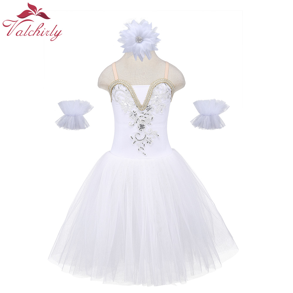 White Ballet Tutu Costume Girls Ballerina Dress Kids Ballet Dress Dancewear Stage Party Costumes alx