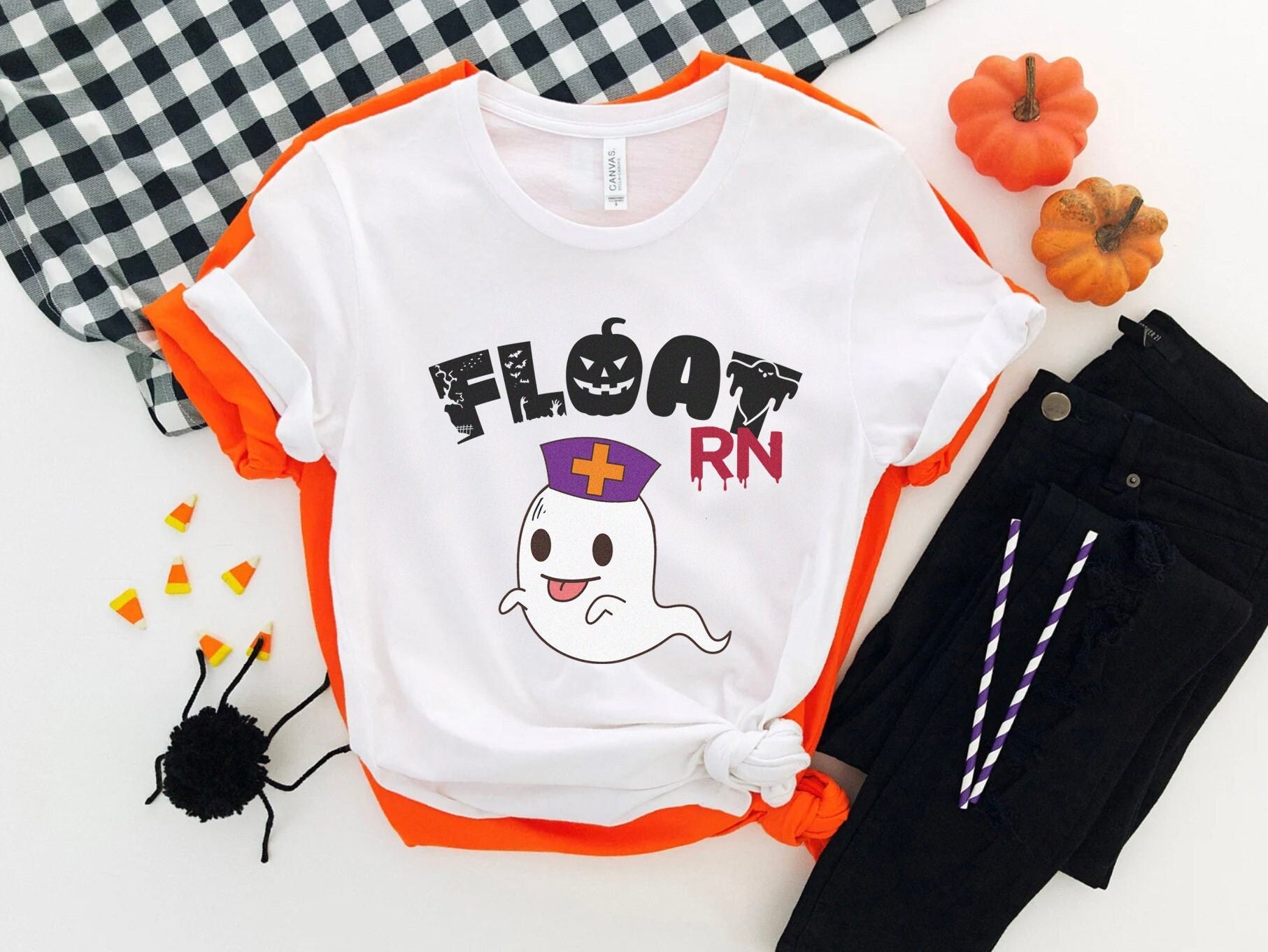 Halloween Nurse Shirt – Float Nurse Ghost T-Shirt, Boo Crew Halloween Nursing TShirt Nurse Fall Shirt Float Pool Rn Floating Nurse Tee Gift