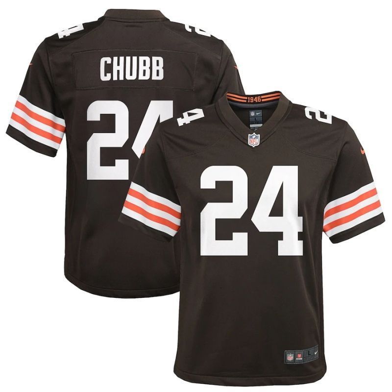 Cleveland Browns Nick Chubb #24 NFL 2020 Brown Womens Jersey