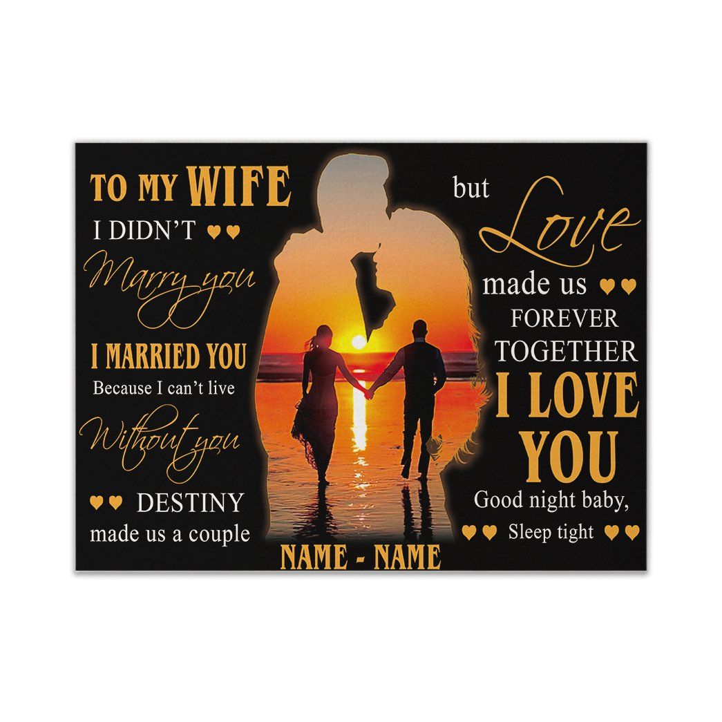 Casespring 3D Love Made Us Forever Custom Name Canvas