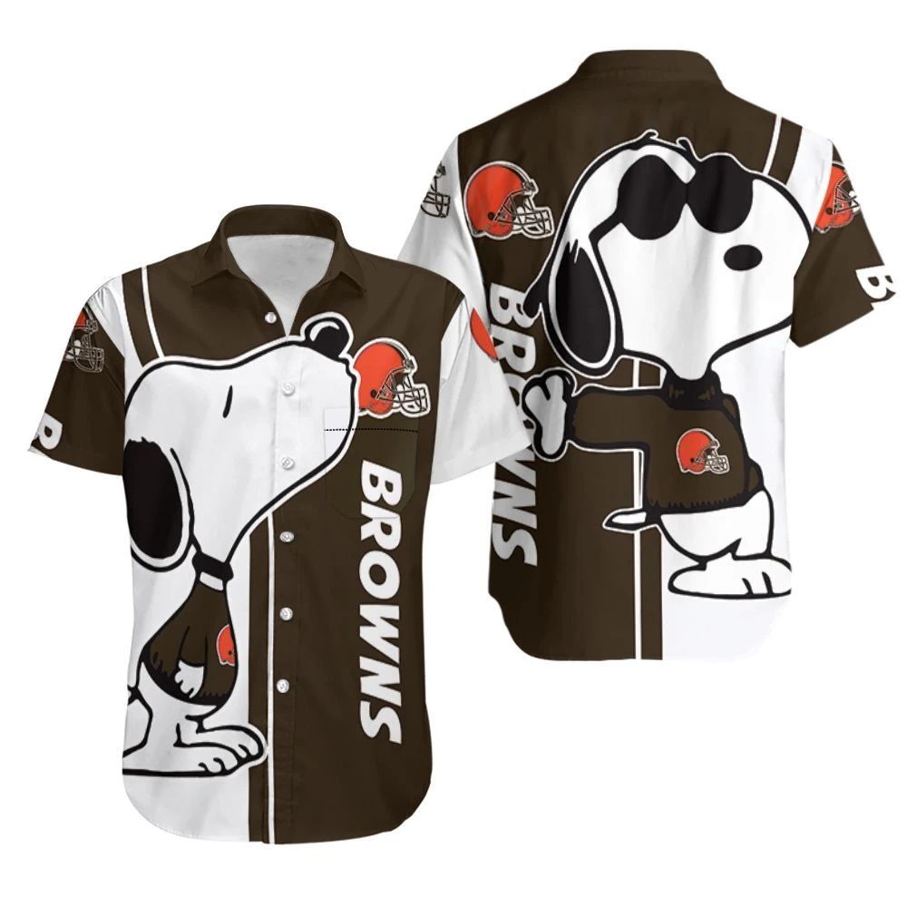 Cleveland Browns Snoopy Lover Printed Hawaii Shirt Combo Beach Ha31291