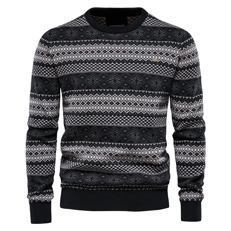 AIOPESON Spliced Cotton Sweater Men Casual O-neck High Quality Pullover Knitted Sweaters Male New Winter Brand Mens Sweaters alx