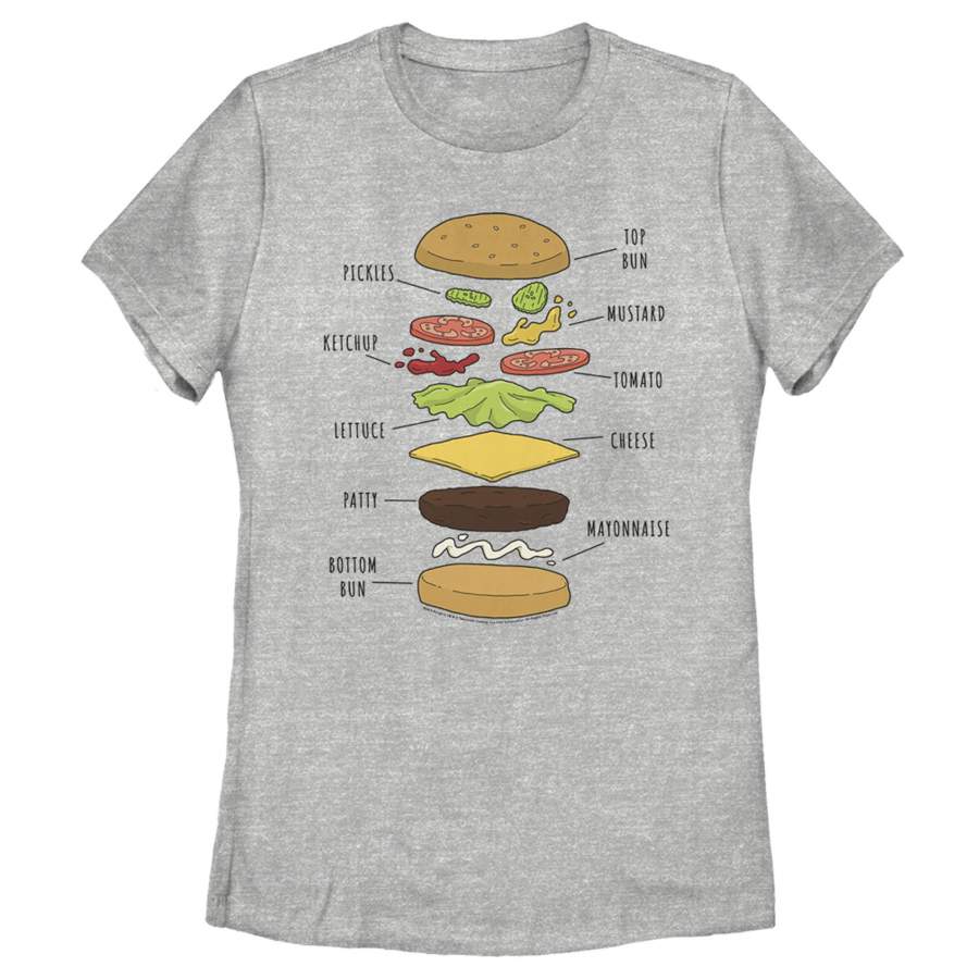 Bob’s Burgers Women’s Snack Schematics  T Shirt