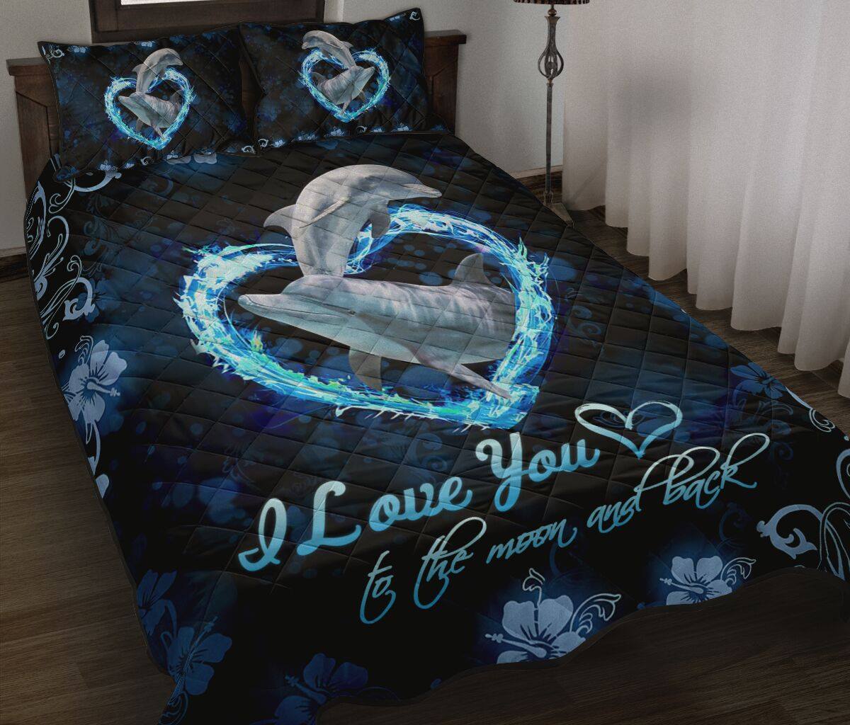 Dolphin Couple I Love You – Quilt Set – Quis02Fnn151021