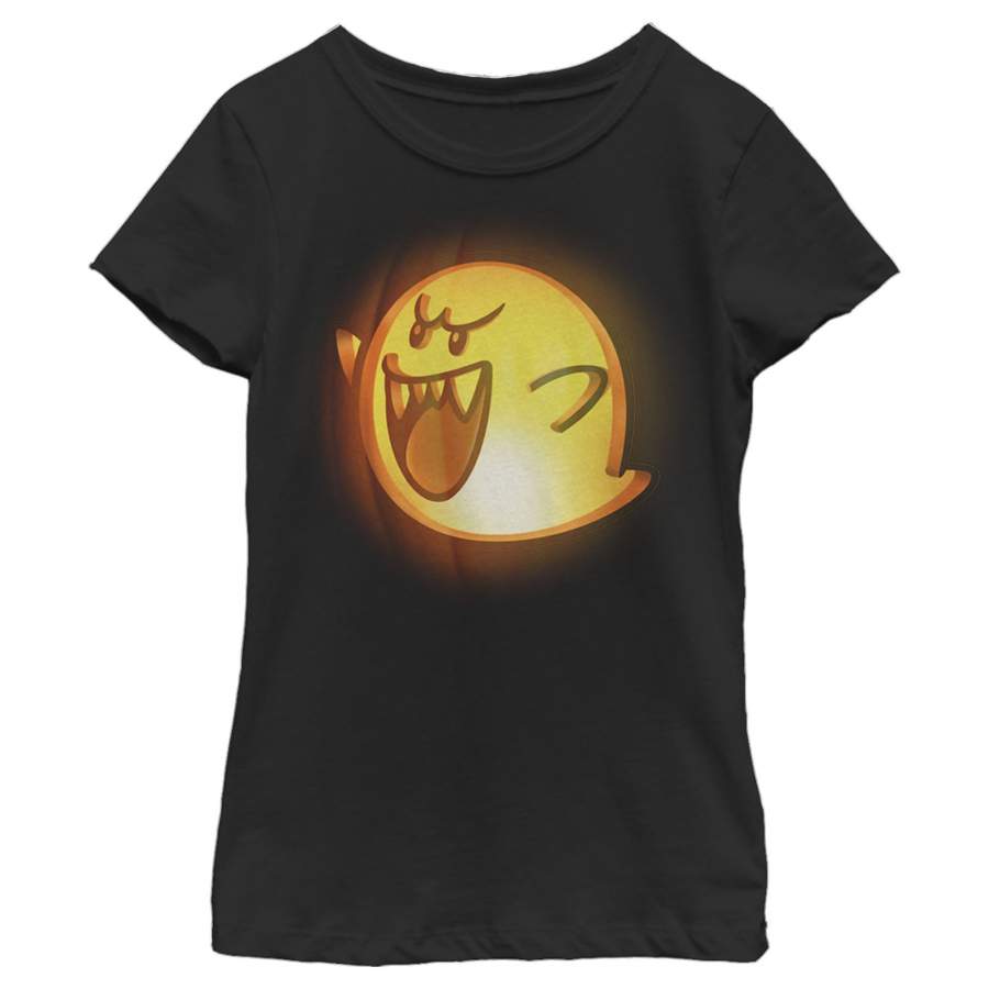 Nintendo Girl’s Halloween Boo Pumpkin  T Shirt