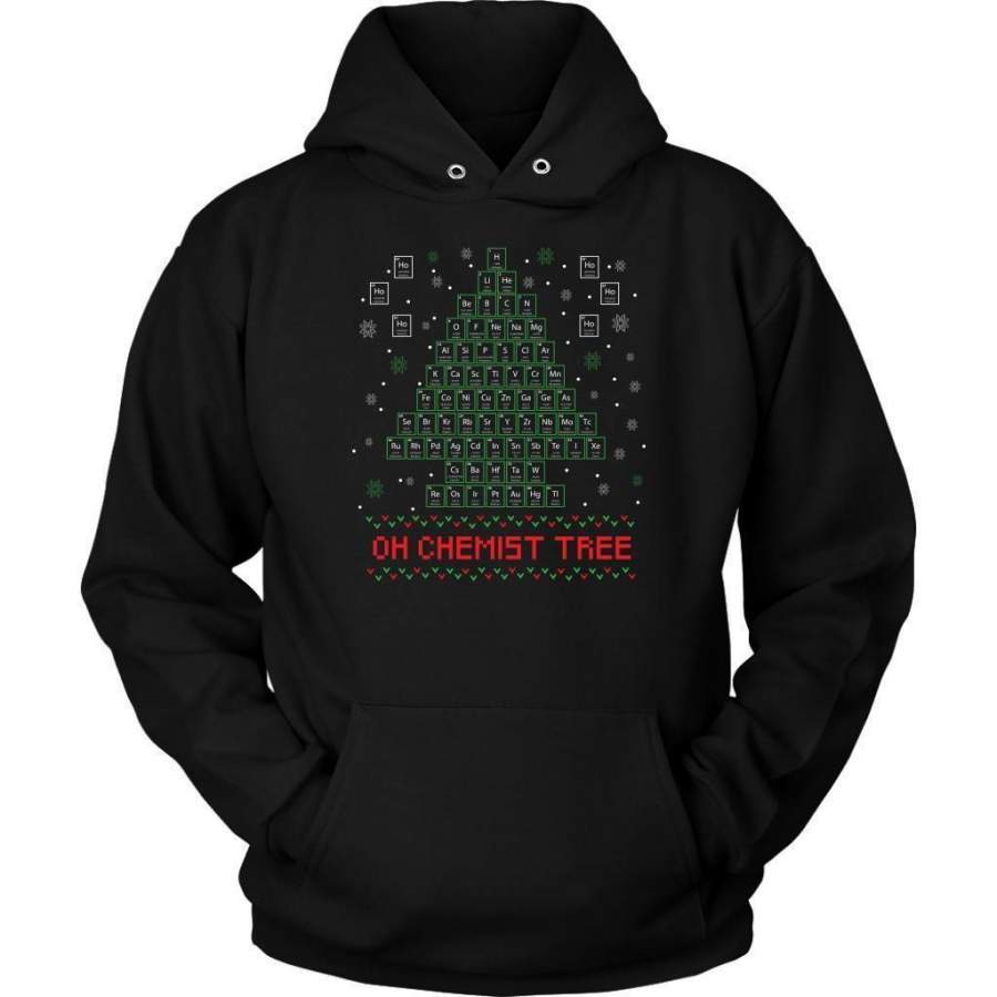 Oh Chemist Tree Periodic Table Chemist Funny Gift Ugly Christmas Sweater Hoodie