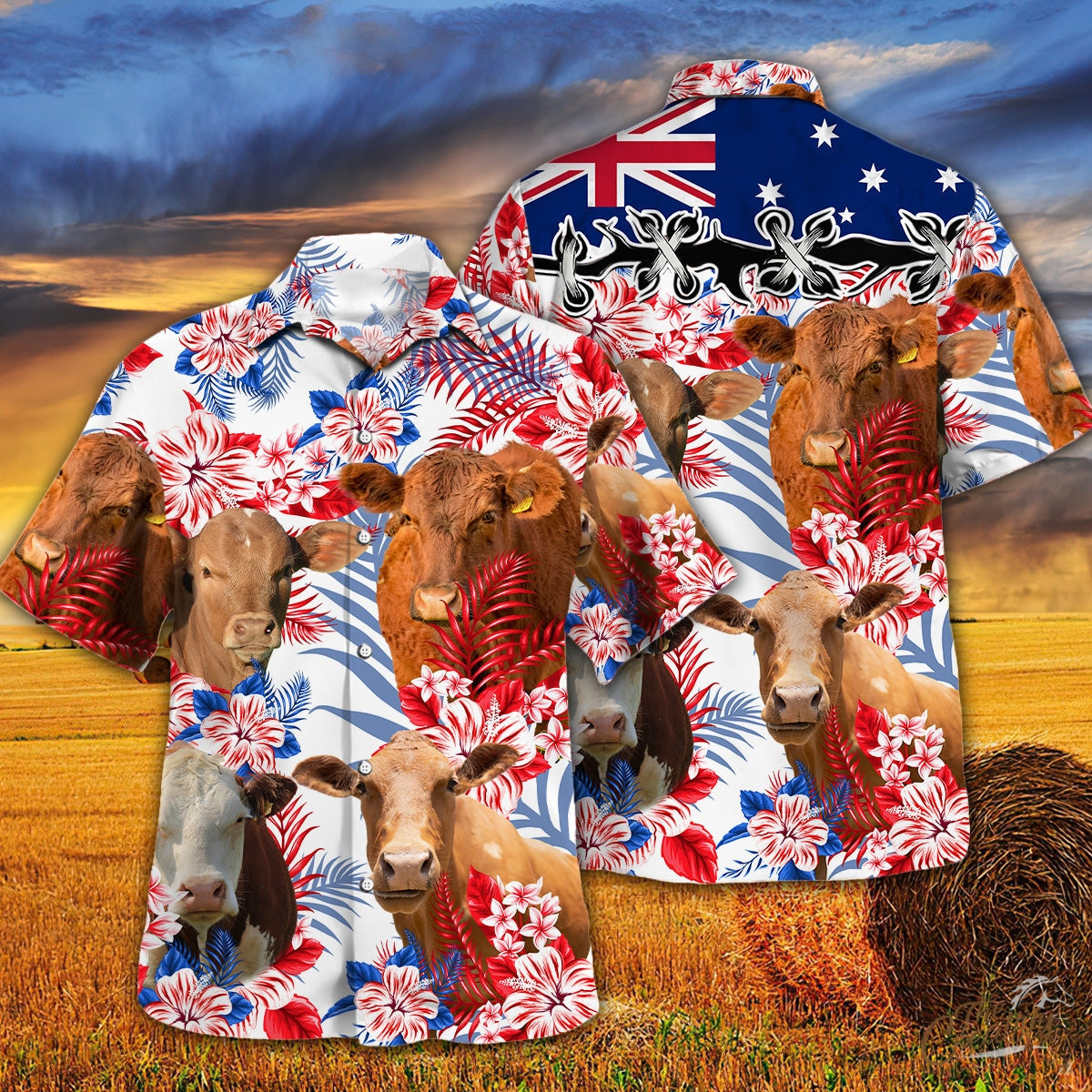 Beefmaster Australia Flag Hawaii Shirt Ha71798