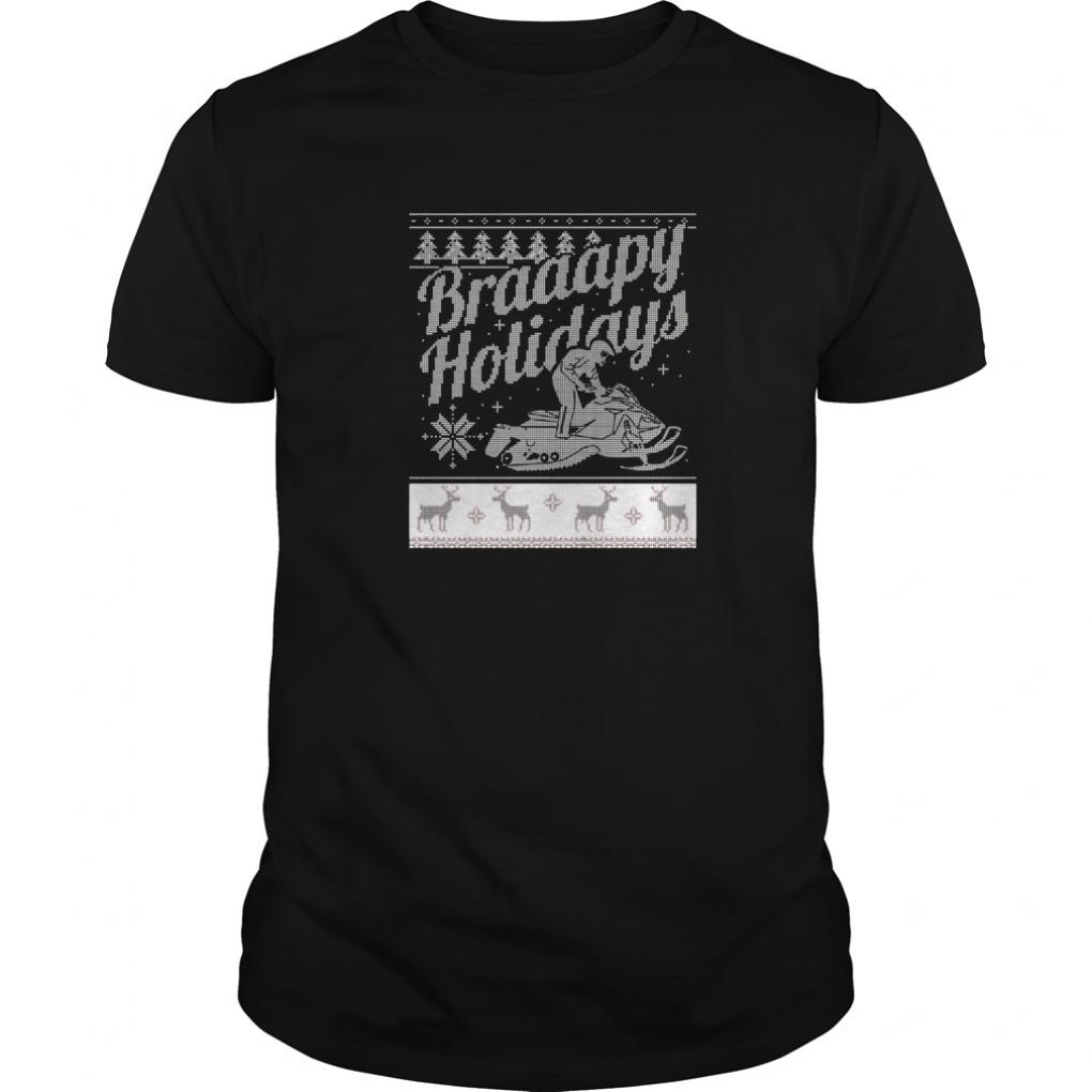 Snowmobile Ugly Christmas Sweater T-Shirt For Snowmobilers Guys Tee 1166665992