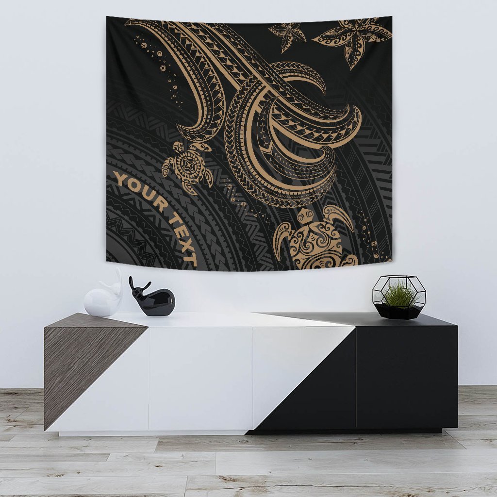 Polynesian Custom Personalised Tapestry – Gold Turtle – BN26